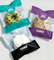 Sacs personnalisés en plastique transparent de qualité alimentaire thermoscellables pour barres chocolatées, bonbons gélifiés, emballages de biscuits de Noël avec logo imprimé