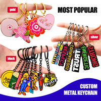 Fabriek Nieuwe Sleutelhangers Custom Design Metalen Sleutelhanger Goud Zilver Sleutel Charmscute Roze Hart Fruit Dier Emaille Logo Sleutelhangers