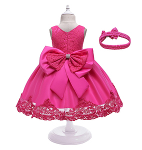 Vestido Largo Exclusivo para Niñas, con Lazo y Encaje, Talla Mediana, Vestido de Noche para Niños, Personalizado de Fábrica, para Fiestas y Celebraciones - Product Image 2