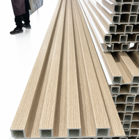 Panneau acoustique intérieur en WPC, lambris composite bois-plastique, revêtement mural imperméable et ignifuge, installation facile, pour espaces commerciaux et résidentiels