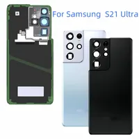 Pour Samsung Galaxy S21/S22 Ultra 5G boîtier cadre moyen + couvercle arrière de la batterie avec réparation d'objectif de caméra