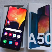 Teléfonos móviles usados originales desbloqueados de alta calidad, teléfonos inteligentes de 64 GB para Samsung A50, celular usado.