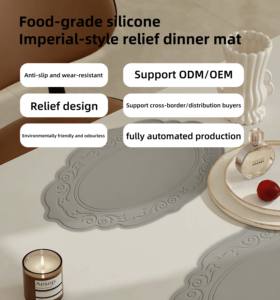 مفارش طاولة مقاومة للحرارة مقاومة للماء ، حصيرة لوحة منقوشة الأوروبي ، مفارش طاولة مطبخ قابلة للغسل مانعة للانزلاق للمطبخ المنزلي - Product Image 5