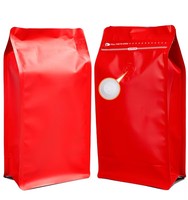 Sacs à café mats en stock, personnalisés, à huit soudures, hermétiques, pour grains de café, bonbons, avec valve unidirectionnelle refermable