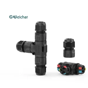 Tira de conector de cable eléctrico en forma de T de 3 vías, 2 polos, 3 polos, Conector de cable LED de Instalación rápida, conector impermeable IP68