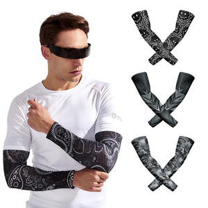 Verano UPF45 + protección solar UV ciclismo refrigeración hombres <span class=keywords><strong>tatuaje</strong></span> hielo seda brazo cubierta deportes impresión personalizada brazo <span class=keywords><strong>manga</strong></span> - Product Image 2