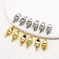Fermoir en acier titane poli, fermoir à insertion dorée et argentée électroplaquée pour bracelet et collier, accessoires de bijoux DIY