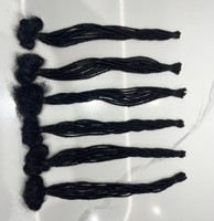 All'ingrosso Afro crespo ricci uncinetto estensioni dei capelli fatti a mano naturale nero Locs senza soluzione di continuità 0.2cm uncinetto Micro Dreadlocks
