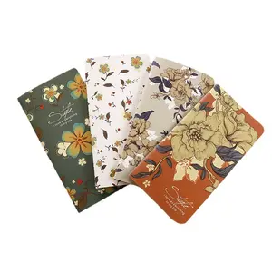 Großhandel Flower Design Printing Notebook Benutzer definierte umwelt freundliche Kraft papier Notebook Günstige Mini Diary Journal