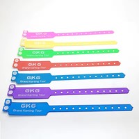 Bracelet réfléchissant en plastique vinyle, bracelet d'identification avec impression de logo personnalisé