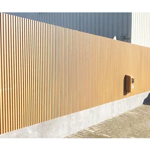 Pelapis pagar dinding eksterior luar ruangan dikirimkan penutup panel dinding dekorasi papan komposit Casey Luaran pvc bergalur