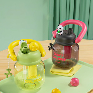 Beeman แก้วน้ำพลาสติกแบบมีหูจับที่กรองขวดขนาดใหญ่800มล. สำหรับเด็กเดินทางกีฬาน่ารักสุดฮ็อต - Product Image 2