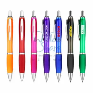 قلم حبر جاف هدية مورد للمكتب الأكثر مبيعاً قلم حبر جاف إعلانات ترويجية بلاستيك شعار مخصص مقاس العالم