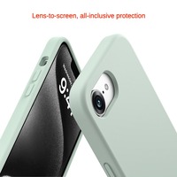 Étui liquide de protection complète antichoc mince mat anti-jaune pour iPhone 8/8 Plus/SE2 avec poignée de téléphone incluse