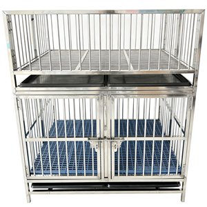 पशु चिकित्सा उपकरण स्टेनलेस स्टील मॉड्यूलर कुत्ते पिंजरे छोटे जानवरों के लिए पर्यावरण के अनुकूल सुरक्षित डिजाइन - Product Image 4