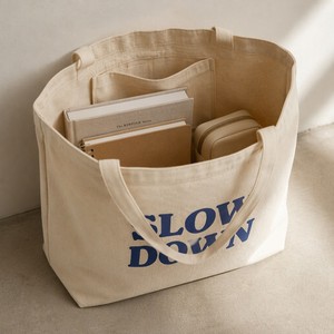 Sacs fourre-tout en toile de coton beige et noir pour femmes, grande capacité, impression personnalisée du logo, mode, avec poignée, pour cadeaux et shopping - Product Image 4