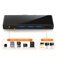 Stasiun Dok Hub Multi-Port untuk Microsoft Surface Pro 5 / Surface Pro 6 Baru
