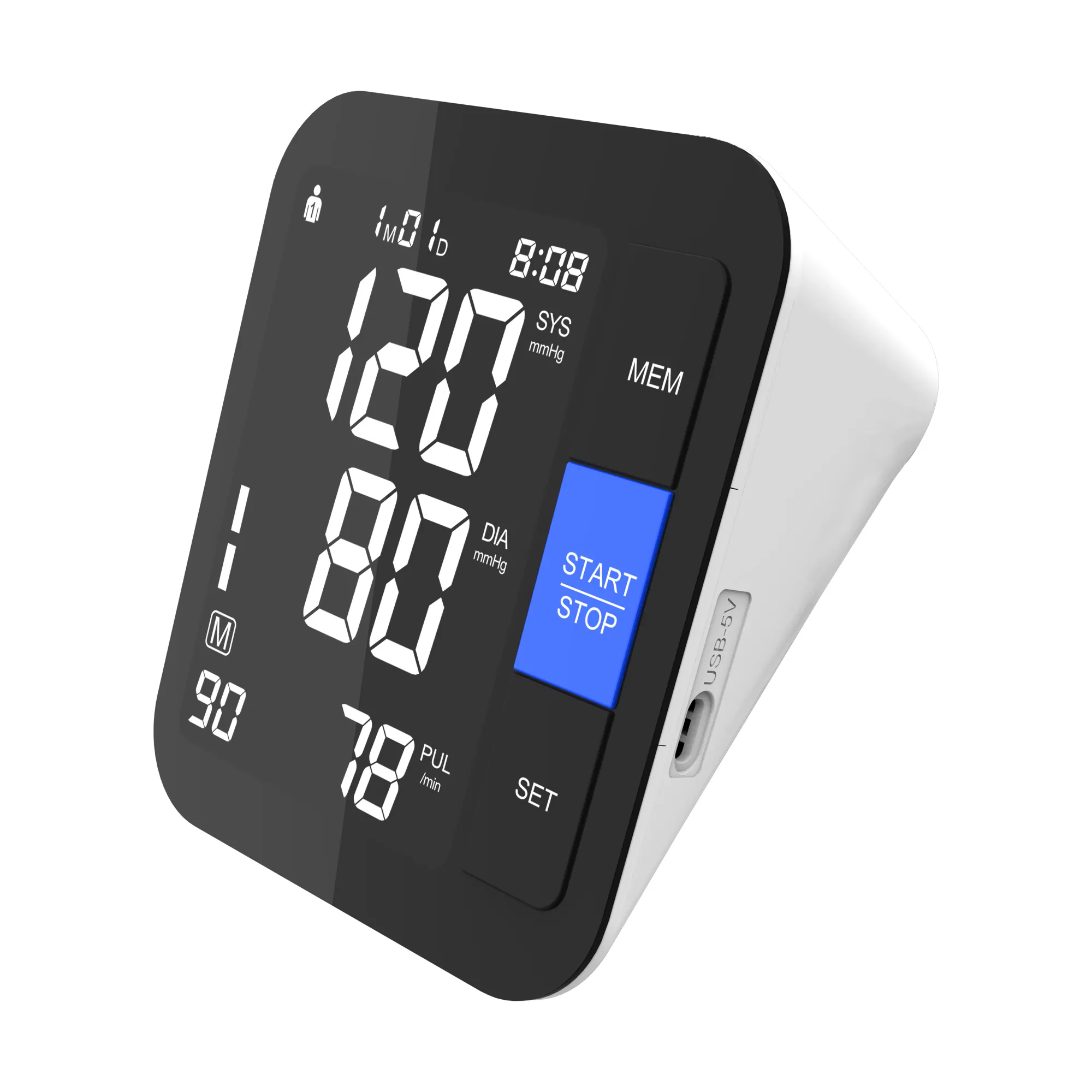 2022 New Style Good Price LCD Manufacturer Arm Cuff Blood Pressure Machine Smart Digital BP Monitor Health Check for Adult Test