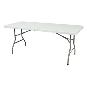 High Quality Plastic <b>Table</b> <b>6ft</b> White Rectangular Plastic Outdoor Furniture Folding Banquet Garden Dining Event Folding <b>Tables</b> - Product Image 3