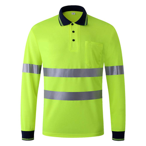 Camiseta <span class=keywords><strong>Polo</strong></span> de Seguridad Reflectante de Manga Larga de <span class=keywords><strong>Alta</strong></span> <span class=keywords><strong>Visibilidad</strong></span> Ligera y Personalizable ZUJA con Logotipo Personalizado - Product Image 1