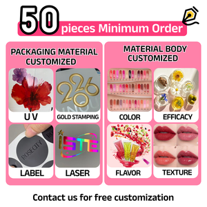 ลิปออยล์สมุนไพรเนื้อกลอสชุ่มชื้น ลิปทินท์ แบรนด์ส่วนตัว พวงกุญแจของเล่นเด็กแบบฟัซซี่บอล โลโก้สั่งทำได้ วีแกน ขายส่ง - Product Image 4