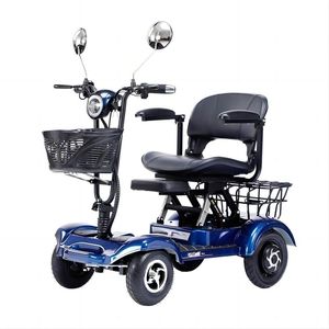 Puissant 500W pliable <span class=keywords><strong>moto</strong></span> électrique véhicule à quatre roues avec frein à disque personnes âgées handicapées deux personnes 6-8h vélo électrique - Product Image 3
