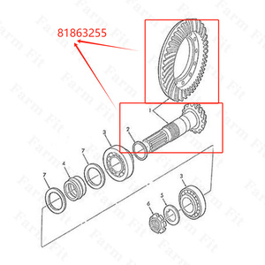 Pignon et couronne haute performance, prix usine, CAR065705 81863255 0.900.0676.3 pour Massey Ferguson 81863255, Z=11/31 - Product Image 4
