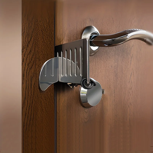 Serrure de porte de sécurité pour le voyage Butées de serrure de porte portables à usage intensif Brouilleur de porte d'appartement et d'hôtel Dispositif de verrouillage - Product Image 3