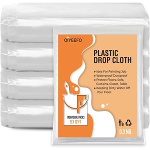 ผ้าใบพลาสติกกันน้ำ ขนาด 9x12 ฟุต หนา 0.3 มิล สำหรับป้องกันงานทาสี - Product Image 1