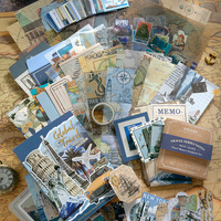 SIMNO 154 pièces Vintage Scrapbook fournitures indésirable Journal Kit esthétique papeterie fournitures voyage A6 rétro cahier Collage cadeau
