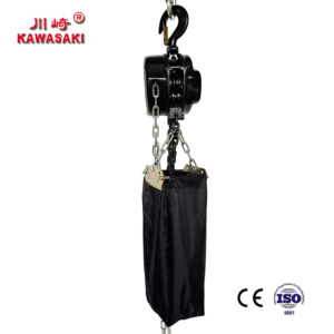 Kawasaki 1 Ton El Zincirli Vinç, Koruyucu Zincir Çantası ile Endüstriyel Manuel Zincirli Makara Bloğu 3 metre 6 metre Kaldırma Yüksekliği - Product Image 5