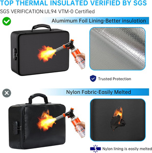 Maletín de Gran Capacidad, Resistente al Agua y al Fuego, Organizador de Archivos, Almacenamiento Seguro de Documentos, Carpeta de Viaje para Oficina en Casa - Product Image 2