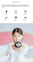 Réveil numérique intelligent pour enfants avec veilleuse, logo imprimé, charge intelligente, mignon, pour table de chevet