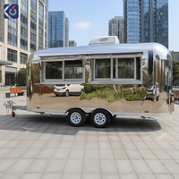 CAMPTRL Remorque de restaurant mobile entièrement équipée et personnalisable, camion de restauration rapide avec cuisine complète, chariot de restauration rapide mobile