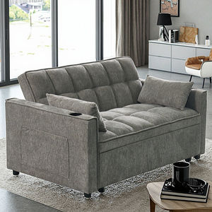 Canapé-<span class=keywords><strong>Lit</strong></span> Pliable JS <span class=keywords><strong>2</strong></span> Places en Tissu avec Chargeur USB et <span class=keywords><strong>2</strong></span> Coussins, Mobilier de Salon Convertible - Product Image 5