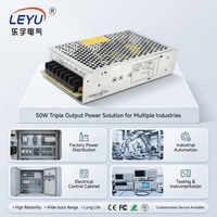 Fuente de Alimentación Conmutada Industrial T-50A de Triple Salida SMPS 5V 12V -5V, 50W, Convertidor de CA a CC para Controlador CNC