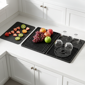 Food Grade Silicone Bar Counter Mat Multi-Functional Foldable Silicone Dish Dry Pad Kitchen Countertop Mat Cutting <strong>Board</strong> - Product Image 1