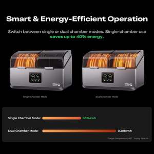 Caja Secadora de Filamento Creality SpacePi X4, 4 Bobinas, Doble Cámara, Calentamiento Rápido de 200W, Almacenamiento para Filamento de Impresora 3D - Product Image 6