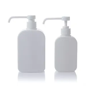 空定制标志空白白色方形可重复使用250毫升乳液泵瓶50毫升洗发水瓶