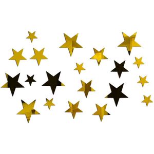 20pcs <b>Stars</b> Acrylic Mirror <b>Wall</b> <b>Stickers</b> 3D Acrylic Mirror <b>Wall</b> Decorations Removable <b>Stars</b> <b>Stickers</b> Art Decal for Bedroom - Product Image 1