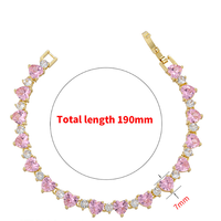 Nouvelle Tendance 2026 : Bracelet Tennis Cœur en Zircon Cubique, Plaqué Or et Argent, Chaîne Multicolore avec Pierres Émeraude en Zircon Cubique – Bijou