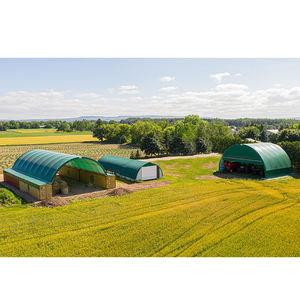 Abri industriel en tissu à structure en PVC, simple/double treillis, abris de stockage métalliques à toit étanche en acier - Product Image 1