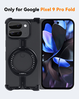 Coque de Téléphone en Métal Assemblée avec Support Rotatif à 360 Degrés pour Google Pixel 9 Pro Fold