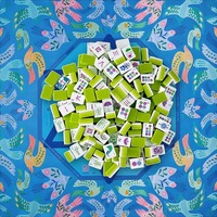 Ensemble de Mahjong américain de 160 tuiles, en acrylique vert citron gravé à 4 couches, édition Oiseaux Vibrants pour Fête