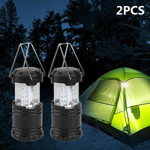 Nouvelle lanterne de camping à 30 LED, fonctionnant sur piles, avec poignée extensible, lanterne portable en plastique pour le camping en plein air - Product Image 4