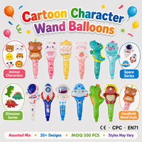 Ballons en aluminium à main en forme de dessin animé Astronaute et Dinosaure, baguettes de cheering pour fêtes d'anniversaire d'enfants, promotion de rue, vente en gros