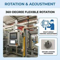 Boîtier de commande cantilever en alliage d'aluminium IP54 OEM d'usine pour HMI, pour équipement d'automatisation CNC