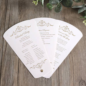 Programa <span class=keywords><strong>de</strong></span> Ceremonia <span class=keywords><strong>de</strong></span> boda <span class=keywords><strong>de</strong></span> lámina dorada <span class=keywords><strong>de</strong></span> tres páginas Fans Invitación <span class=keywords><strong>de</strong></span> boda <span class=keywords><strong>de</strong></span> papel <span class=keywords><strong>de</strong></span> cartón blanco <span class=keywords><strong>para</strong></span> evento <span class=keywords><strong>de</strong></span> boda - Product Image 1