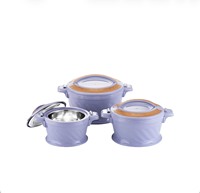 Marmite à fondue au design tourbillonnant unique, avec revêtement en acier inoxydable et couvercle à verrouillage, grande capacité de stockage alimentaire, accent bois, ensemble de service pour réceptions, 2.2L 4.2L 5.2L
