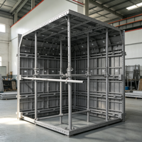 Coffrage en aluminium pour dalle en béton avec étais réglables pour le coulage de planchers